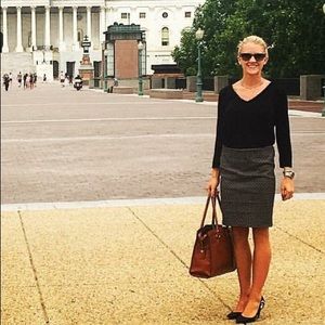 Grey and black pencil skirt